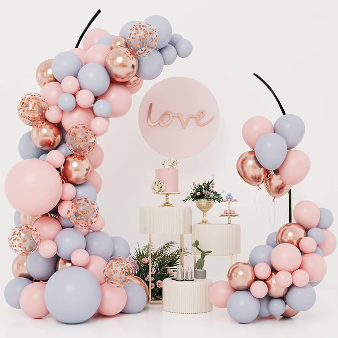 Metal Wedding Arch Stand,Set of 2 Gold Curved Top Arch Backdrop Stand Wedding Arches for Ceremony Birthday Anniversary Baby Shower Floral Stand Background Decoration (Black,7.8FT & 6.7FT)
