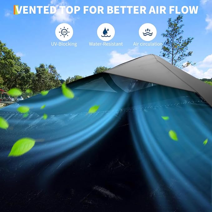 Garvee 10x20ft Pop Up Canopy Tent, Heavy Duty Outdoor Instant Gazebo Shelter, UV-Resistant Waterproof Canopy with Wheeled Bag, Adjustable Height, for Patio, Beach, Garden, Events, Parties