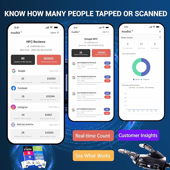 NFC Business QR Code Sign Plate for Linking Your Product Page – Drive Offline Engagement Online – Works Like Review Tap Card & Social Media Sign – No App or Fees – Includes Stand or Adhesive