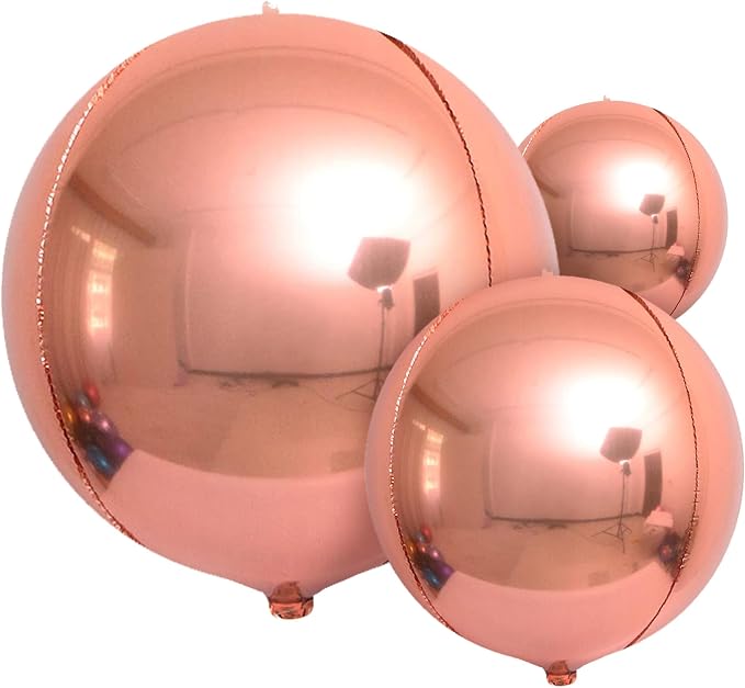 KatchOn, Rose Gold Balloons - 22 Inch, Pack of 14 | Rose Gold Foil Balloons for Sweet 16 Party Decorations, Mothers Day Decorations | Rose Gold Party Decorations, Birthday Decor for Women, Engagement