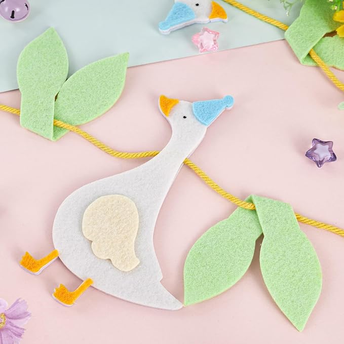 Goose Themed Felt Garland, Goose Banner for Boy Girl First Birthday Decor, Nursery Room, Baby Shower Decorations