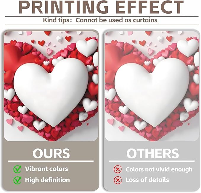 8x6ft Vinyl Red Heart Backdrop for Valentines Mother's Day Red and White Hearts Photo Background Holiday Party Decorations Engagement Bridal Backdrops