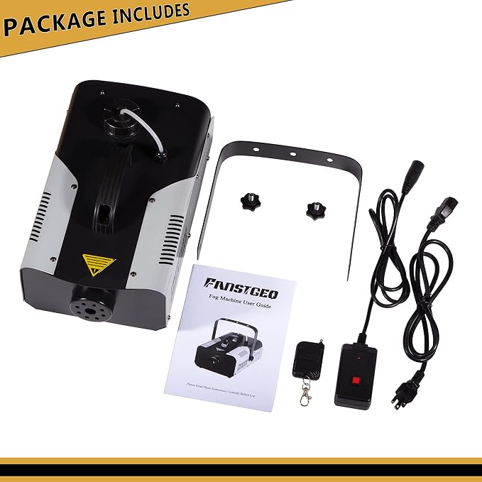 Fog Machine 1000W with Wireless Remote Control and Manual Control, Professional Stage Smoke Machine for DJ Concert Halloween