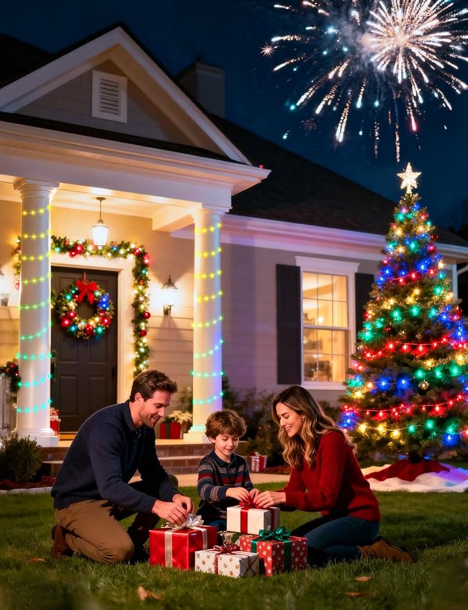 LED Fairy Lights USB Powered String Lights, 33Ft 400 LED Multicolor Firecracker Cluster Twinkle Light with Remote, Waterproof Wire Starry Light for Christmas Tree Party Bedroom Window DIY Craft Decor