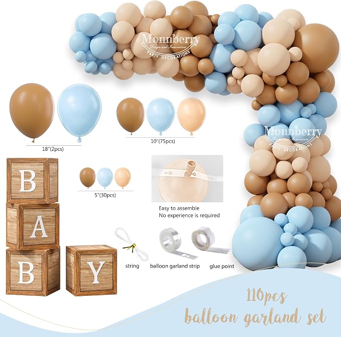 Bear Baby Shower Decorations Party Supplies, We Can Bearly Wait Baby Shower Decoration, Backdrop Balloon Arch Box Mom to Be Sash Dad to Be Pin Tablecloths Bear Balloon