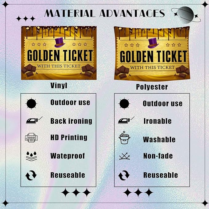 Golden Ticket Yellow Chocolate Drip Backdrop, Chocolate Factory Backdrop, Baby Shower Birthday Party Decorations Supplies TAY1903