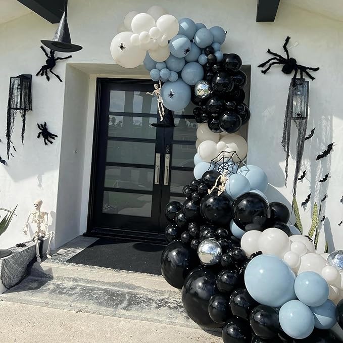 Captank Black Balloons Double Stuffed Balloon Garland Arch Kit Latex Different Size 18/12/5 inch for Birthday Graduation Anniversary Holiday New Year Halloween Ridder Star Wars Theme Party Decorations