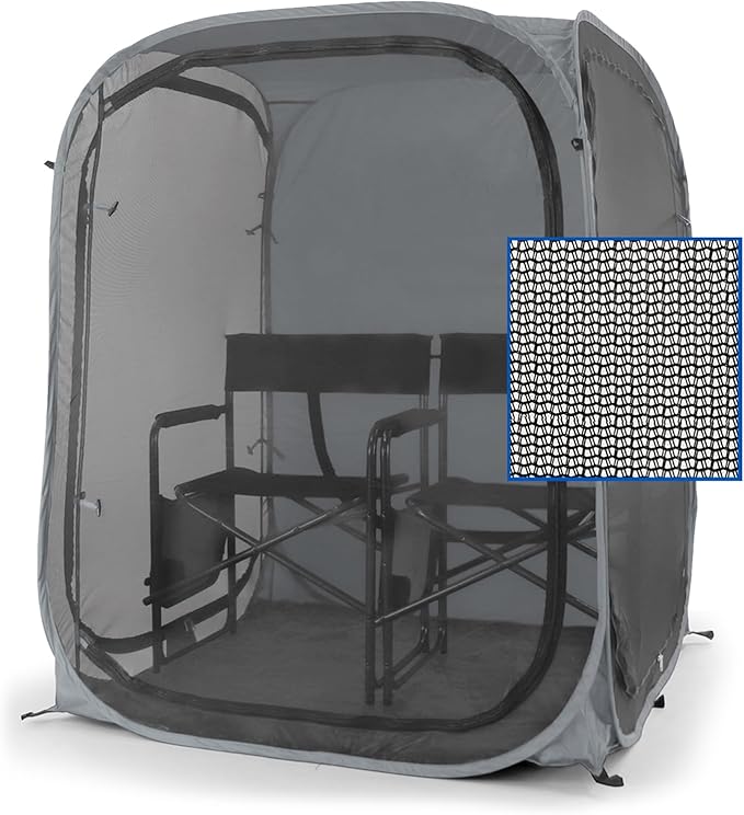 Under the Weather WeatherPod Tank MyPod™ Mesh 1-2 Person Pop-Up Screen Tent Pod - The Original Shark Tank - Keeps Out Bugs, Mosquitos with UPF 50 Sun Protection