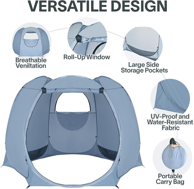 Alvantor® Pop Up Screen Tent House Room Instant Outdoor Camping Canopy Sun Shelter Gazebo for Patio, Backyard & Deck, Privacy Tent(2-10 People, 8'x8' 10'x10' 12'x12')