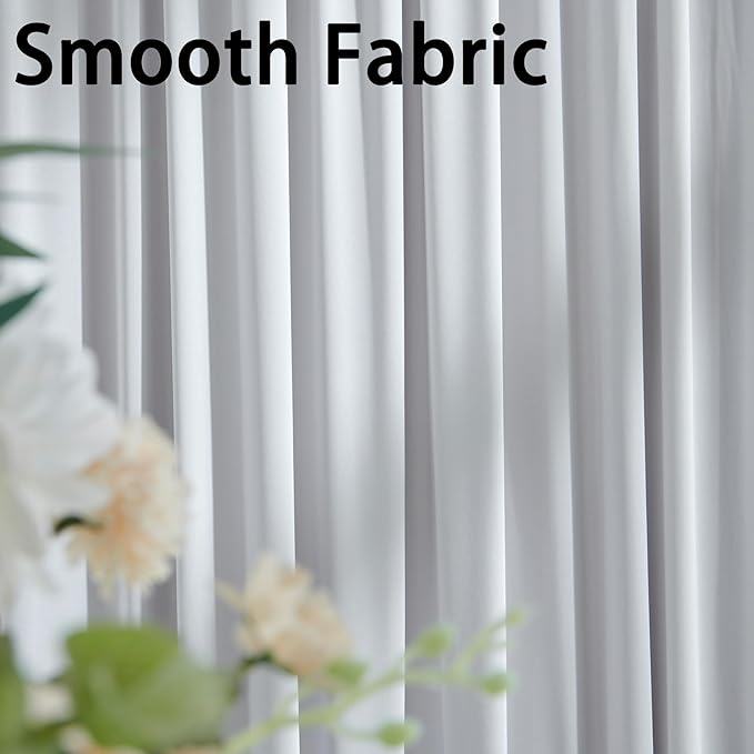 30ft x 10ft Wrinkle Free Silver Backdrop Curtain for Parties, Thick Fabric Backdrop Drapes for Wedding Space Birthday Party Photography Background Baby Shower Decor