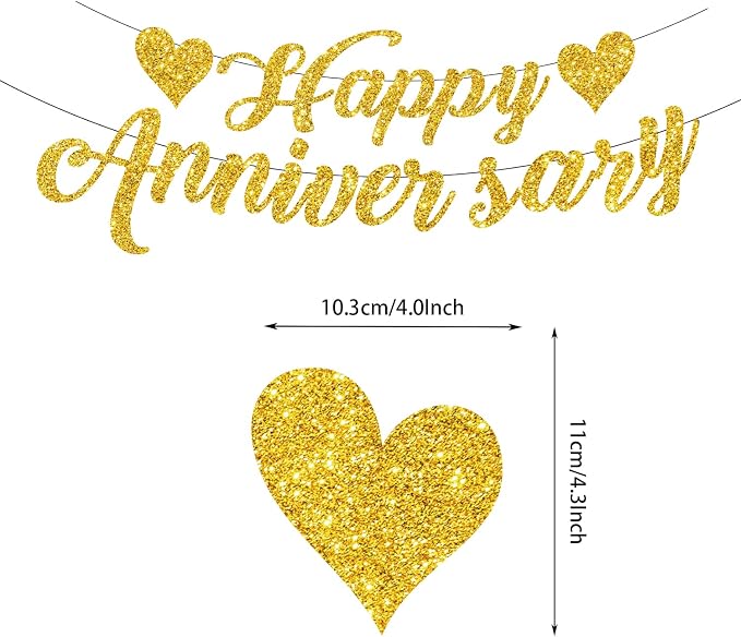 50th Anniversary Decorations, White Gold 50th Wedding Anniversary Decorations- Banner Backdrop Centerpieces Hanging Swirls Pom Pom Party Supplies