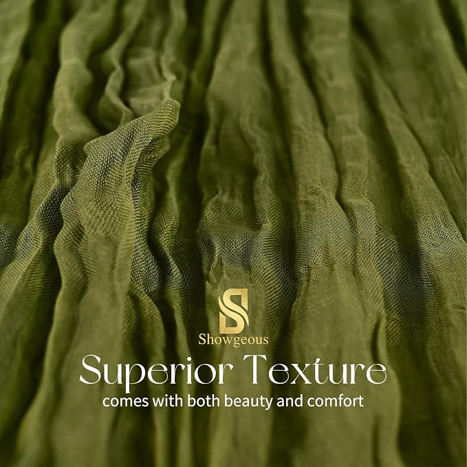 18 Pack Olive Green Cheesecloth Table Runner 17 x 108 inch Boho Gauze Table Runner Rustic Sheer Cheese Cloth Table Decorations for Wedding Party Baby Bridal Shower Birthday Holiday HOM