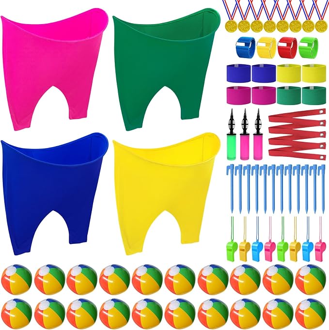 Granny Pants Yard Game Set, Granny Pants Party Outdoor Game with Bouncy Balls and Pump, Outdoor Tossing Games for Adults,Family Reunion Backyard Field Games Set