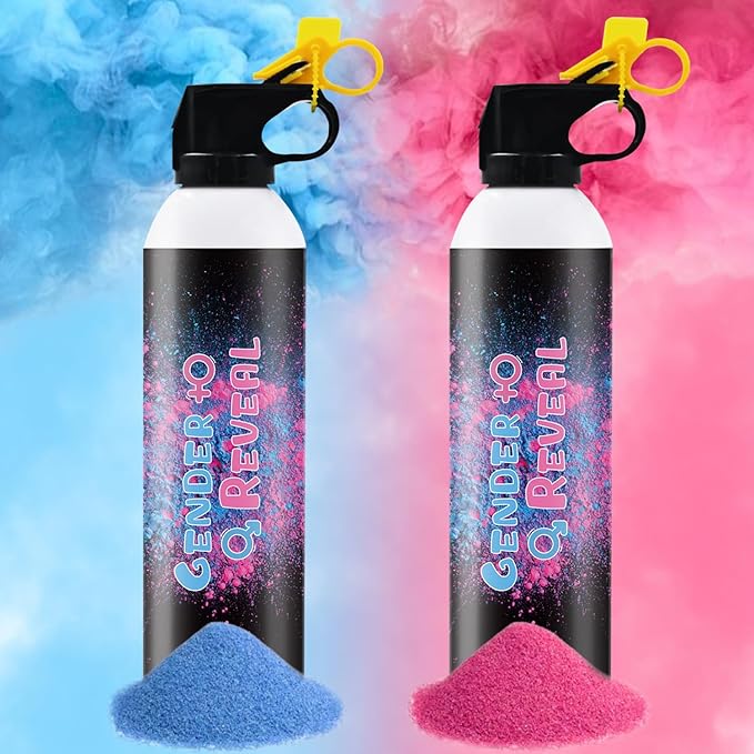 Gender Reveal Fire Extinguisher Pink or Blue 2Pack Gender Extinguisher Gender Reveal Smoke Powder for Boy or Girl Baby Gender Reveal Ideas Biodegradable Color Powder Smoke for Gender Reveal