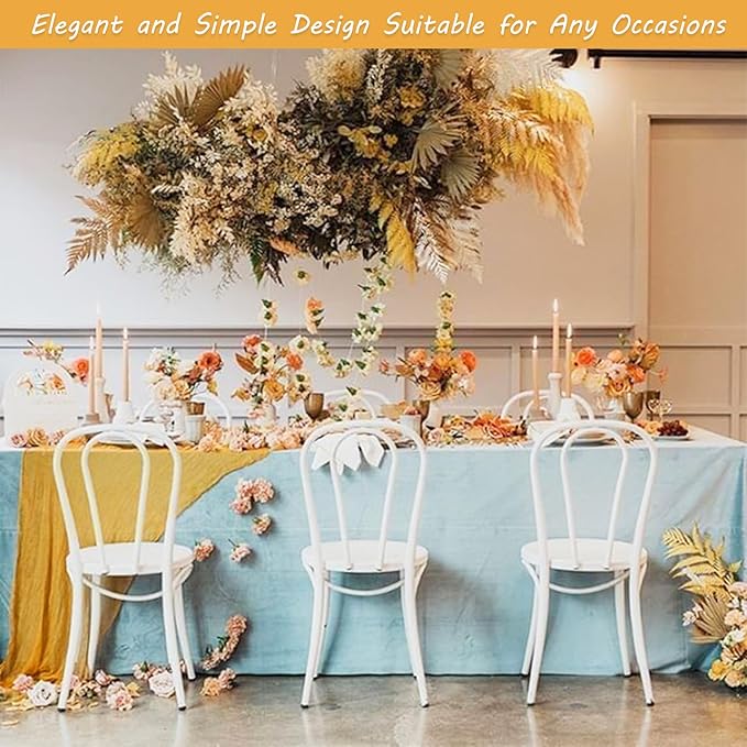 12 Pack 10Ft Cheesecloth Table Runner 35x120 Inch Boho Gauze Table Runner Rustic Cheese Cloth Long Romantic Table Runners for Wedding Bridal Shower Birthday Party Table Decor (Mustard)