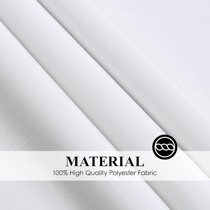 Round Tablecloth 6 Pack 90 Inch White Tablecloths Washable Decorative Linen Polyester Table Clothes Cover for Dining Table Banquets Buffet Parties and Wedding