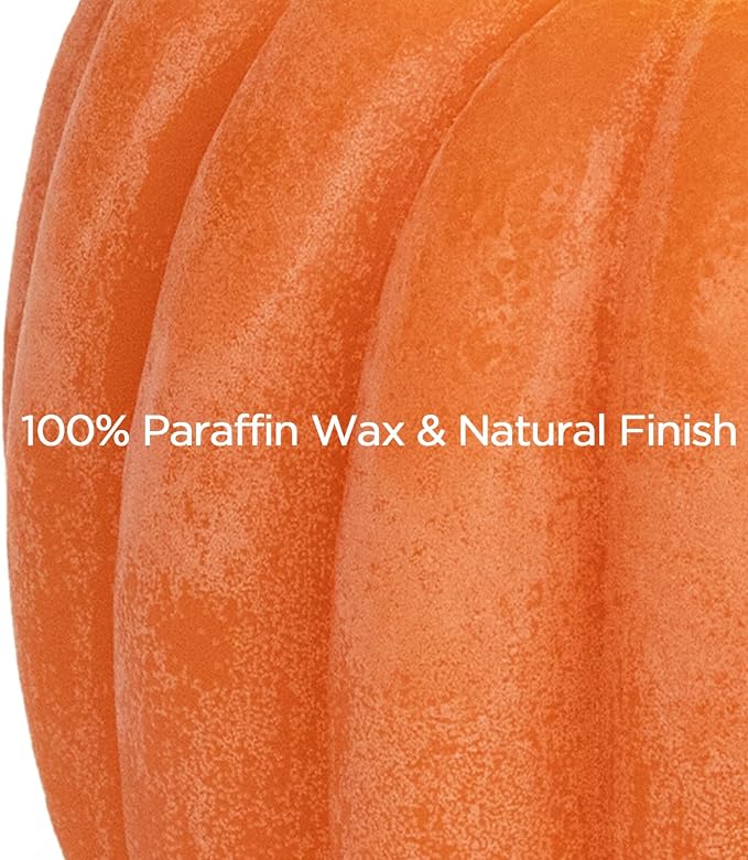 Fall Decorations for Home - Fall Decor - Flickering Flameless Wax Pumpkin LED Candle with Timer Remote Control- Thanksgiving Gifts - Autumn Farmhouse Rustic Harvest Decor for Tiered Tray Table Indoor