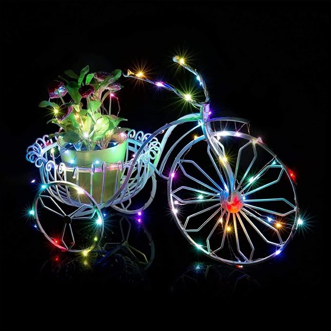 10 Pack 10 ft 30 LED Mason Jar String Lights 8 Modes with Timer Waterproof Fairy Lights Upgraded Battery（Included Operated for DIY Wedding Party Mason Jar Christmas Decorations (Multi-Color)