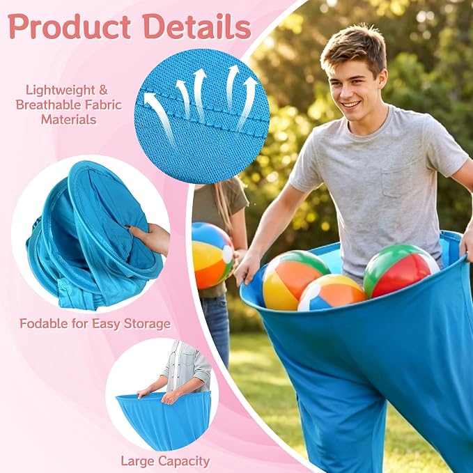 26Pcs Granny Pants Yard Game Sets - Granny Pants Outdoor Group Games with Bouncy Balls,Pumps for Kids Adults Family Yard Easter Carnival Party Camping Gatherings，33.9 x 31.9inch