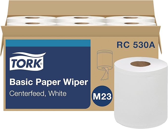Tork Centerfeed Hand Towel White M23, One-at-a-time Dispensing, 6 x 530 Towels, RC530