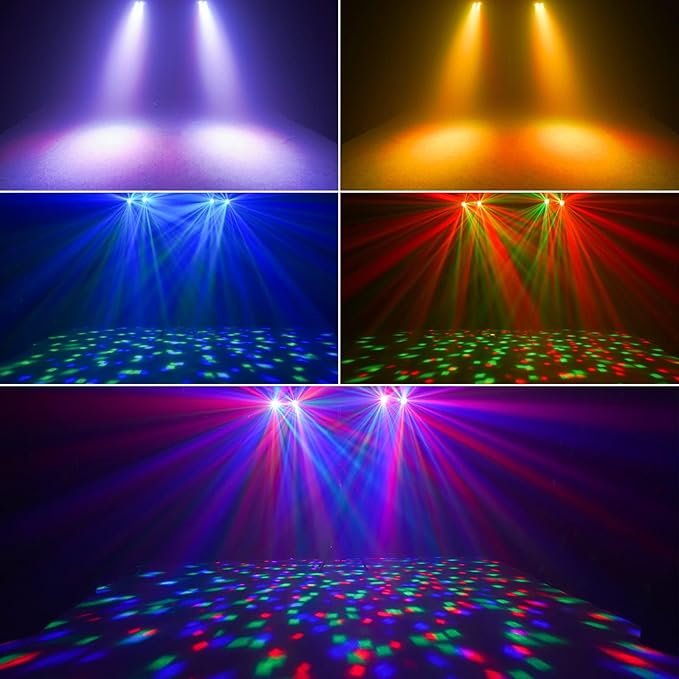 DJ Party Lights with Stand,Party Bar Light, Rotating Ball Disco Lights & Corlorful Par Light,Stage Lighting System Sound Activated for Bar Gig Move Band Dance Wedding Halloween Christmas