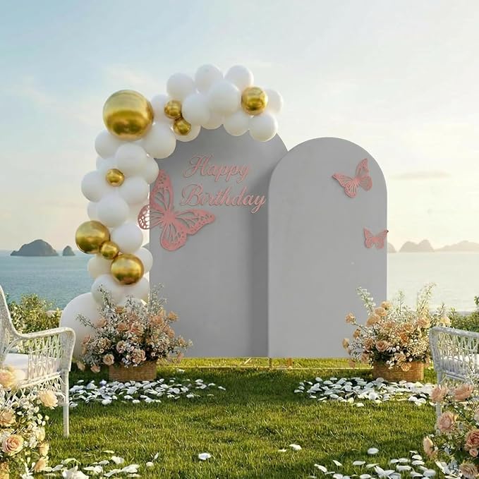 Toolterritary Metal Arch Backdrop Stand and Cover Set, 7.2FT, 6FT Party Backdrop, Easy to Assemble, Backdrop Stand for Parties, Birthday, Baby Shower | Easy to Assemble, For Parties, Birthday, Baby Shower