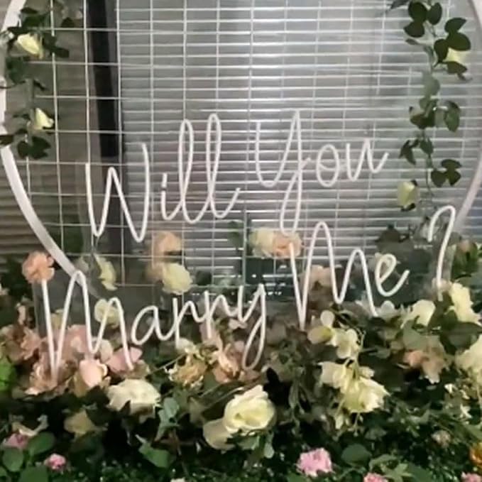 XIMAQIS-Will You Marry Me Neon Sign -Size:28inch- Custom Neon Light Sign Wedding Led Neon Light Wedding Party Decor Wedding Backdrop Wall Decor Wedding Gift For Her Neon Art.