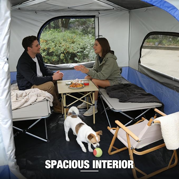 REDCAMP Canopy Camping Tent for Pop Up Canopy Tent, Inner Tent Converts Straight Leg 10'x10' or 10'x20' Canopy into Camping Tent, Fits 4-6 Person(Frame/Shelter NOT Included)