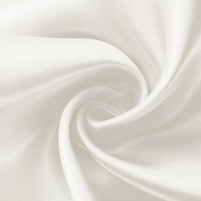 Horbaunal 12 Pack Ivory Satin Table Runner 12 x 108 Inch, Smooth Table Runners for Wedding Banquets Birthday Party