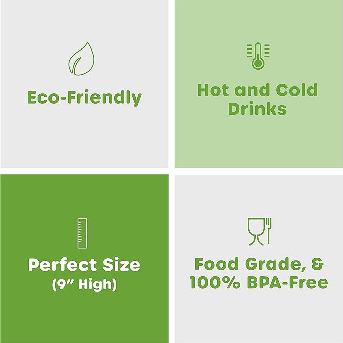 Comfy Package [50 Count] 10 mm Jumbo Paper Smoothie & Boba Straws - Biodegradable Paper Straws for Milkshakes, Smoothies & Bubble Tea, Assorted Colors
