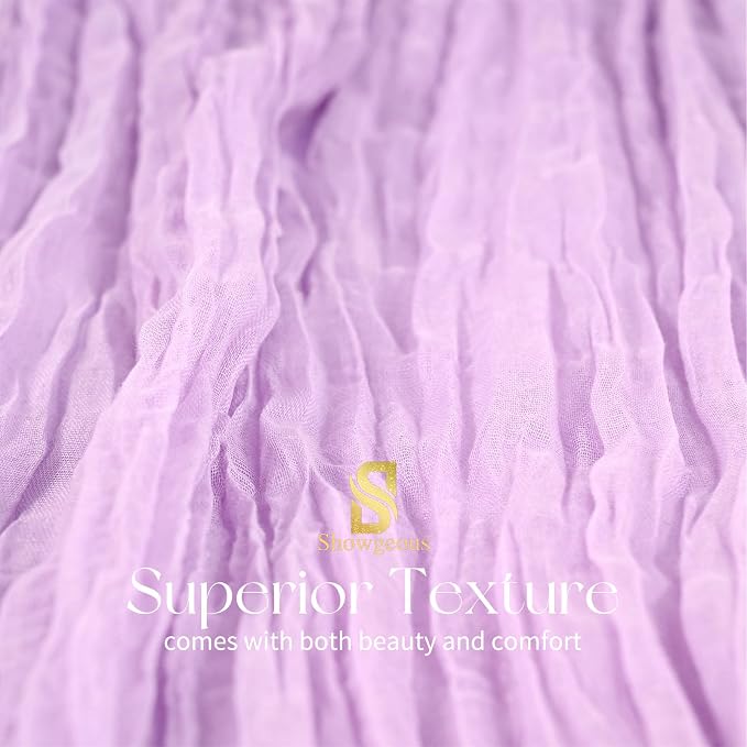 18 Pack Lilac Purple Cheesecloth Table Runner 17 x 108 inch Boho Gauze Table Runner Rustic Sheer Cheese Cloth Table Decorations for Wedding Party Baby Bridal Shower Birthday Holiday Home