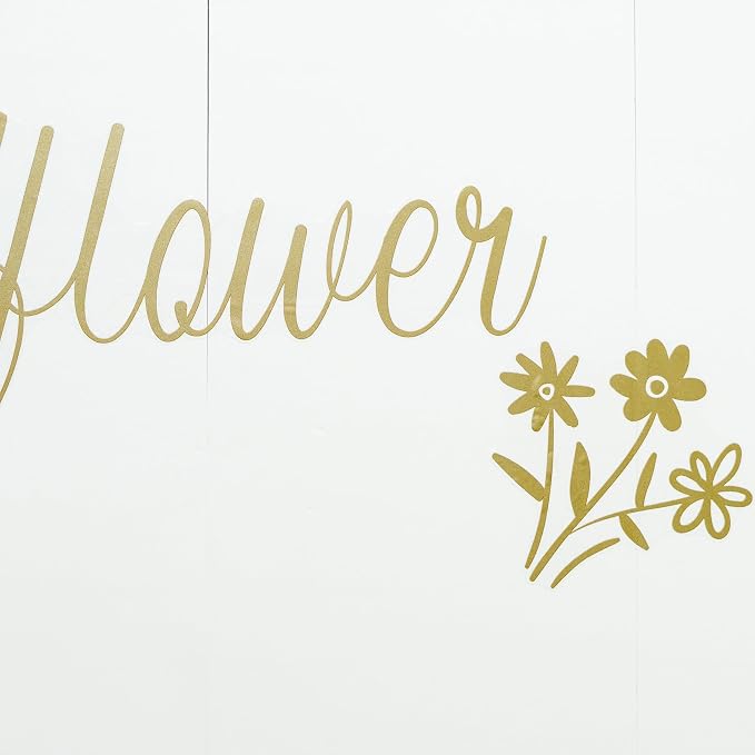 VANGNING A Little Butterfly is on The Way Baby Shower Party Decal Sign - Butterfly Baby Shower Decoration,Gender Reveal Girl or Boy Baby Shower Decal Sign (Wildflower Decal)