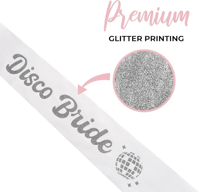 Pop Fizz Designs Last Disco Bachelorette Party Veil for Brides