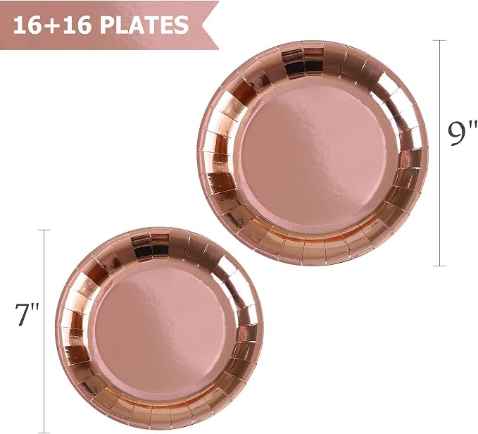 Rose Gold Party Supplies (Rose Gold Party Decorations Set with Balloons)