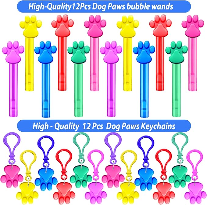 PLOUGVI 232Pcs Paw Print Party Favors Supplies Decorations for for Kids Birthday Blue Puppy Theme Birthday Party Favors Goodie Bag Stuffer Pinata Filler Birthday Gifts