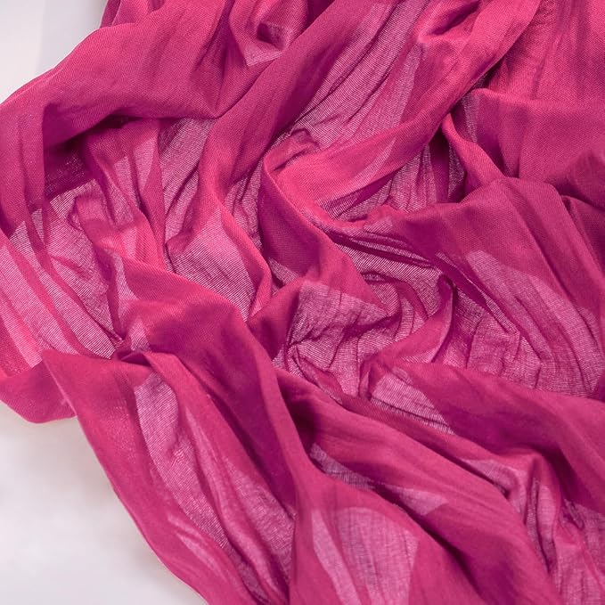 Socomi 10pcs Hot Pink Cheesecloth Table Runner Fuchsia Boho Rustic Gauze 120 inch 10FT Cheese Cloth Runner for Wedding Party Baby Shower Birthday Home Decor Holiday Decorations
