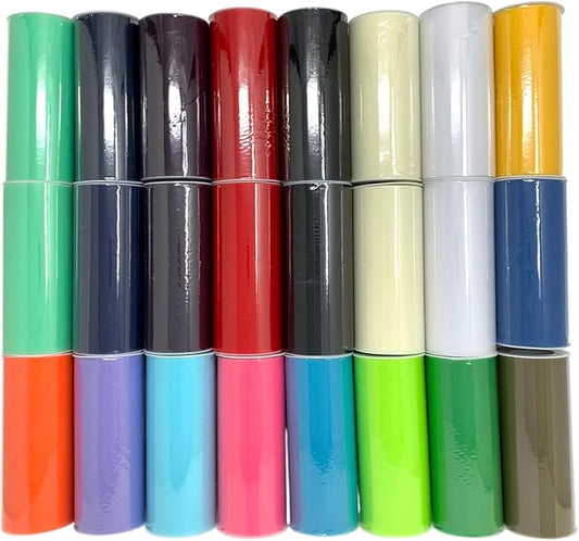Value Pack 24 Rolls Total 600 Yards (1800Feet), 6 Inches Wide X 25 Yards Each Roll, Tulle Fabric Ribbon/Rolls/Spool Assorted Colors for Craft Supplies, DIY Tutu, Wedding Party Decorations (Pack A)