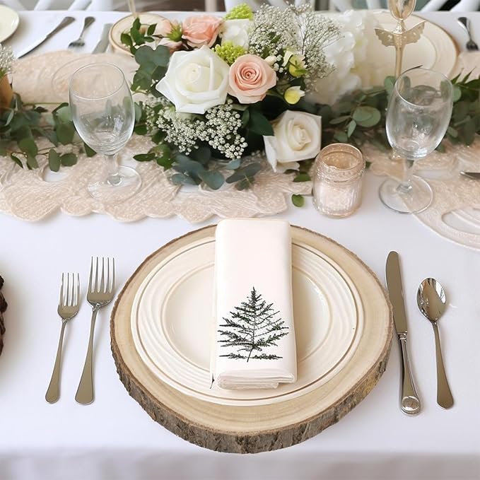 10pcs/Pack 8-9 Inches Wood Slices Large Natural Wood Rounds Centerpiece Decoration Wood Circles Rustic Wood Slices for Centerpiece Decoration, Wedding, Party, DIY, Craft, Wood Decor