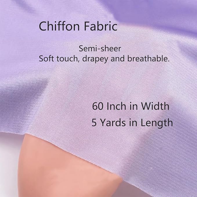 Baby Blue Chiffon Fabric 5 Yard Sheer Fabric for Draping Voile Tulle Material Wedding Arbor Backdrop Canopy Christmas Birthday Party Gender Reveal Baby Shower Sewing & DIY Decoration Backdrop