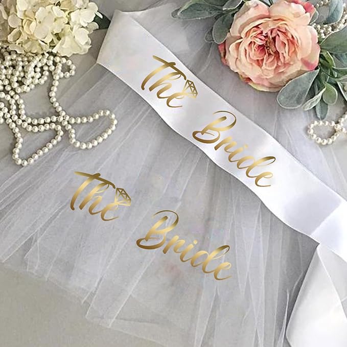 LADY&HOME Bachelorette Party Sash Set-Bride Bridesmaid Sashes for Bachelorette Party Decorations,Bridal Shower Gift and Supplies (Mint Green,11pcs)