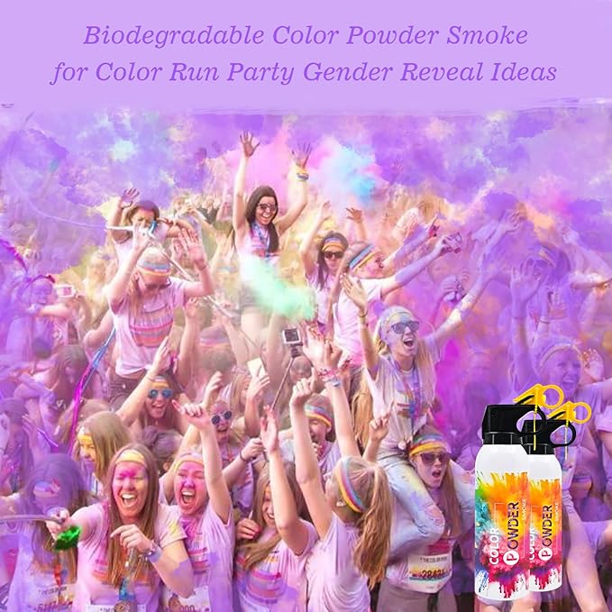 Photo Fog Atmosphere Smog 2 Pack Fire Extinguisher Purple for Gender Reveal Photoshoot Video Props Stage Mister Foggers Purple Smoke Gender Reveal Extinguisher for Birthday Wedding Party Celebration