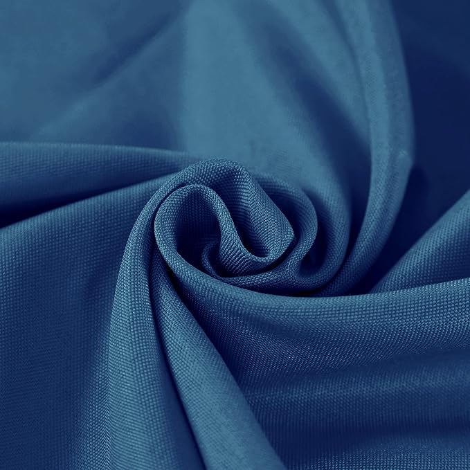 Fokitut 2 Pack Waterproof Round Tablecloth, 120 Inch, Stain Resistant and Wrinkle Polyester Table Cloth, Fabric Table Cover for Kitchen Dining, Wedding, Party, Holiday Dinner-Mediterranean Blue