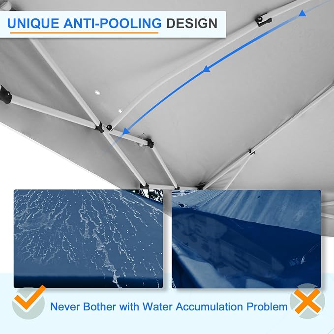 EAGLE PEAK Commercial Canopy 12x12 Pop Up Canopy Tent with 1 Sidewall, Easy Setup Heavy Duty Instant Event Shelter for Vendors & Markets, Outdoor Sun Shade, Dark Blue
