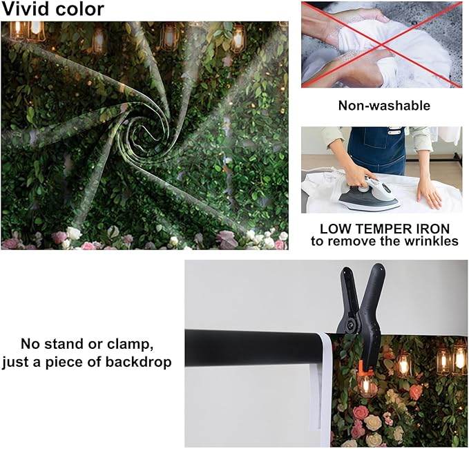 Baocicco Green Floral Wall Backdrops 12x8ft Outdoor Outside Wedding Background Bridal Shower Bride to Be Party Decorations Kids Adults Portraits Birthday Anniversary Banner Backdrop Photo Props