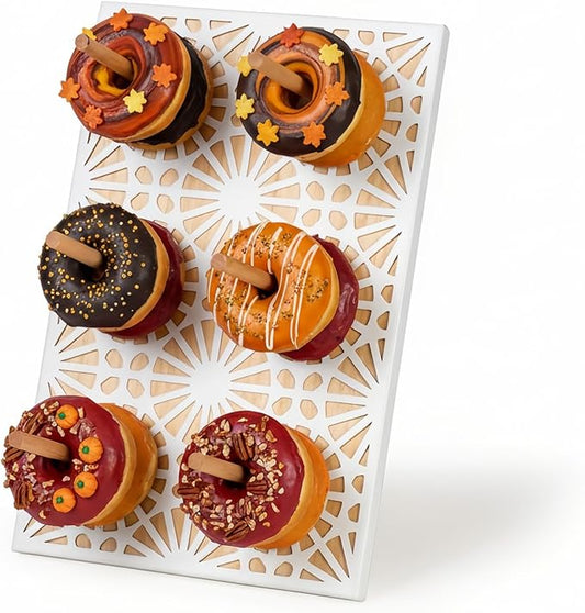 Donut Wall Stand,Doughnut Display Stand,Bagel Holder for Party, Dessert Table,Birthday, Wedding, Baby Shower, Bridal Showers,Party Supplies（Rectangular）