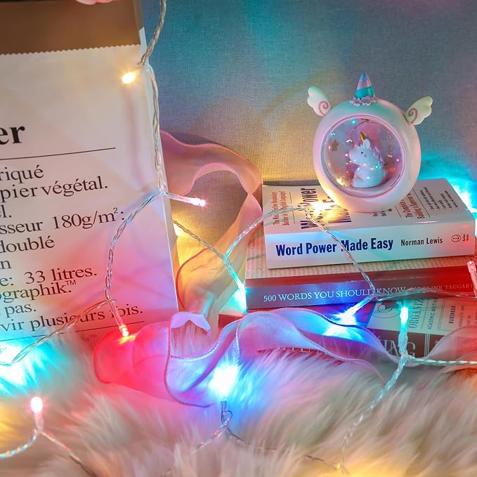 suddus Pastel Easter String Lights, 33ft 100 LED Multicolor Fairy Lights with Remote, Connectable Clear Wire Twinkle Lights for Spring Decor, Aesthetic Bedroom, Classroom, Dorm, Plug in