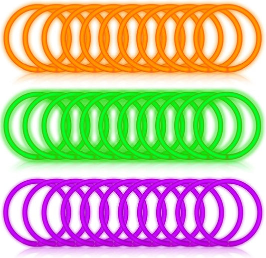240 Glow Sticks Bulk Party Favor Pack - Halloween Glow in the Dark 8" Necklaces and Bracelets With Connector - Neon for Adult Christmas Birthday Party
