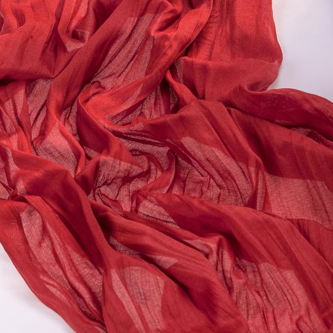 MLMC 3 Pack Red Table Runner Boho Rustic Gauze Cheesecloth Table Runner Sheer Cheese Cloth Centerpiece Decor 35x120 Inches for Wedding Reception Annniversary Decor