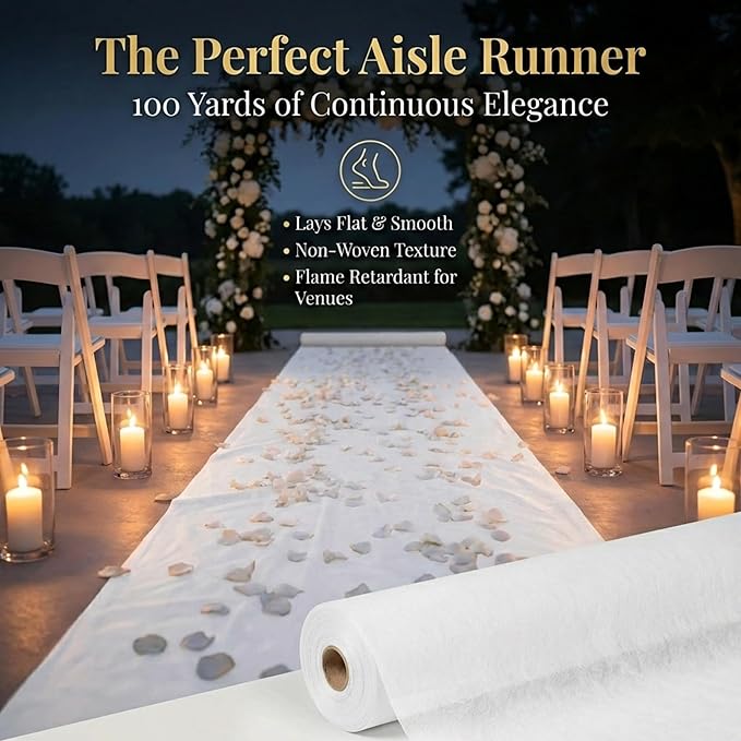 Anderson's White Flame Retardant Gossamer, 59 Inches x 100 Yards, Sheer Fabric for Wedding Decorations, Baby Shower, Gender Reveal, Prom, Homecoming, Event Photos, Drapes
