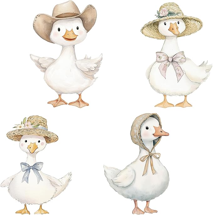 Honoson 4 Pcs Large 30" One Silly Goose Birthday Cardboard Cutouts Standup Silly Goose Baby Shower Backdrop 1st Birthday Party Decorations for Lawn Yard Signs Photo Booth Props Supplies